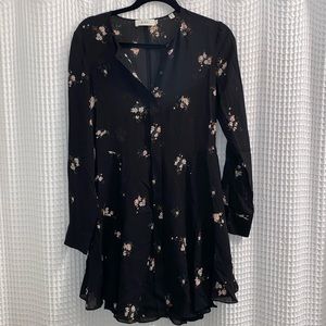 ALC Floral Silk Shirtdress